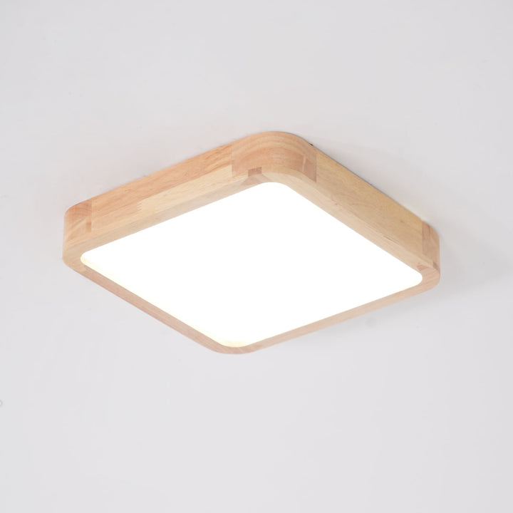 Trä Geometrisk Taklampa