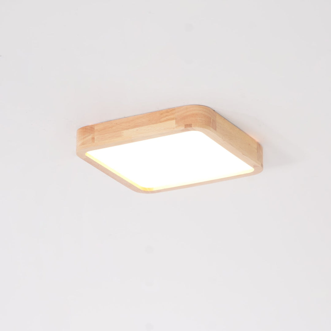 Trä Geometrisk Taklampa