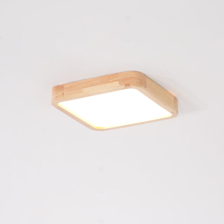 Trä Geometrisk Taklampa