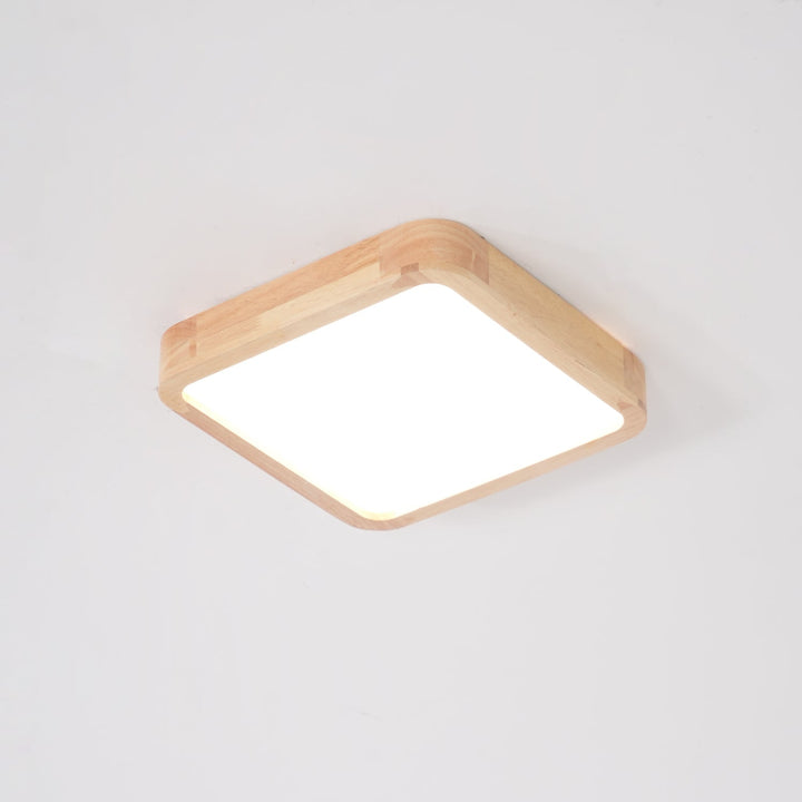 Trä Geometrisk Taklampa