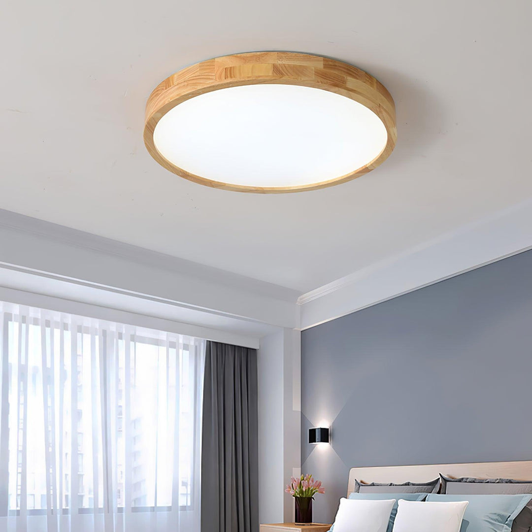 Trä Geometrisk Taklampa