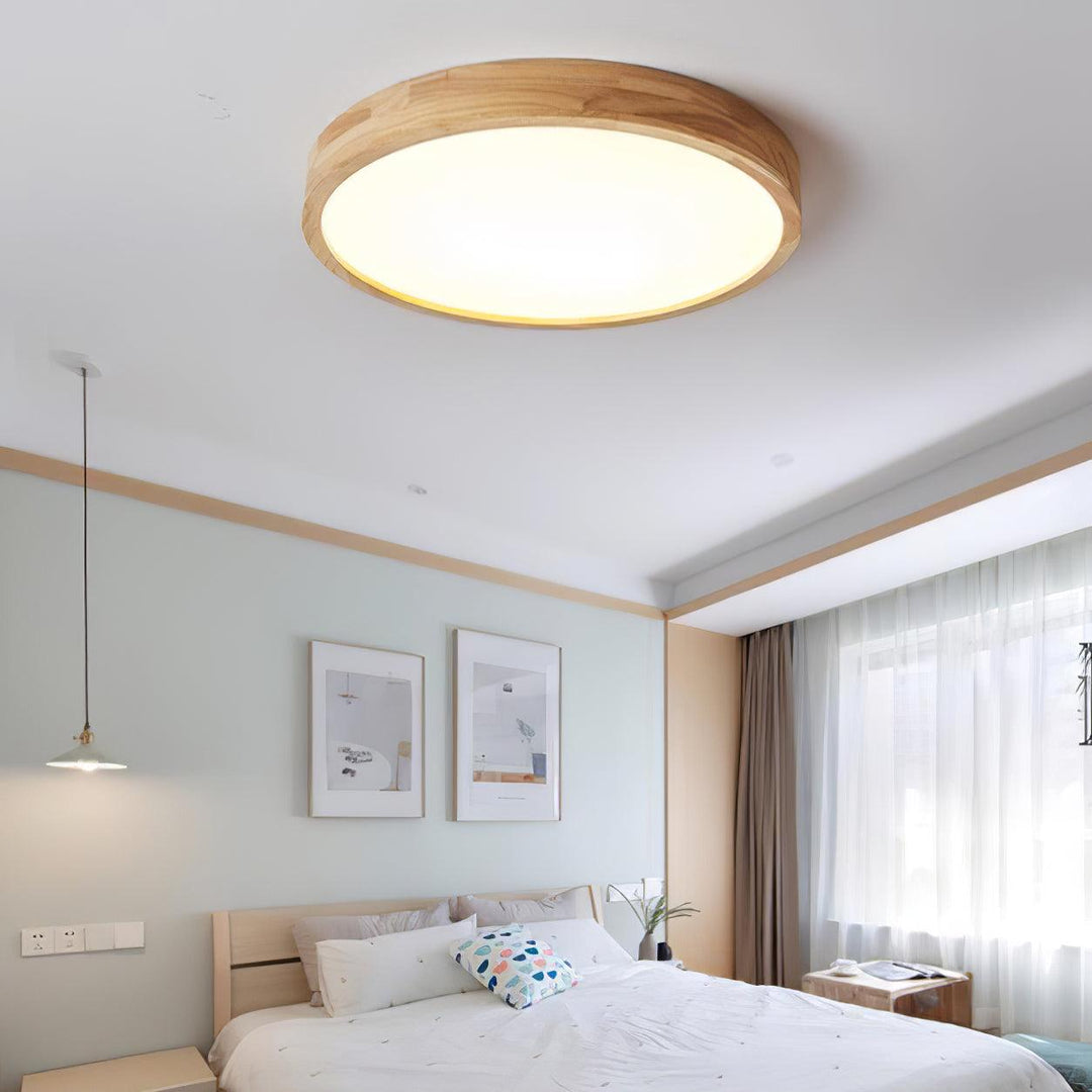 Trä Geometrisk Taklampa