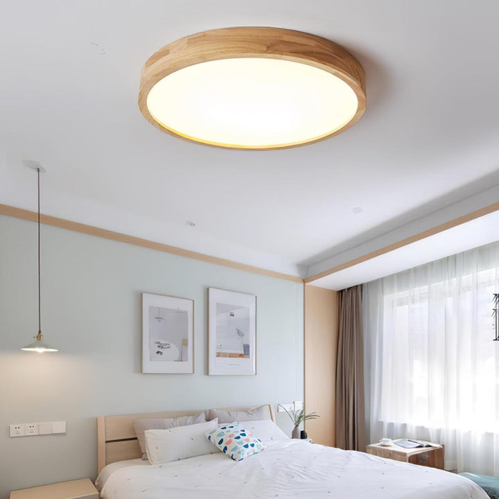Trä Geometrisk Taklampa
