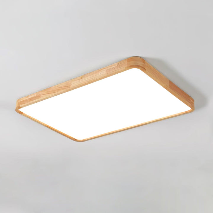 Trä Geometrisk Taklampa