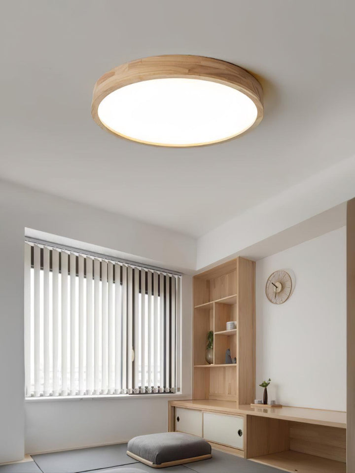 Trä Geometrisk Taklampa