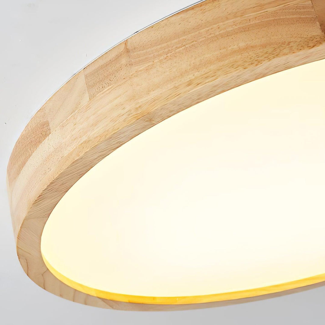 Trä Geometrisk Taklampa