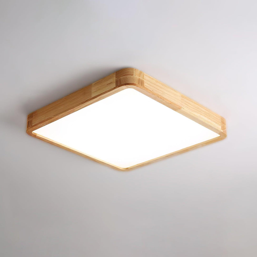Trä Geometrisk Taklampa