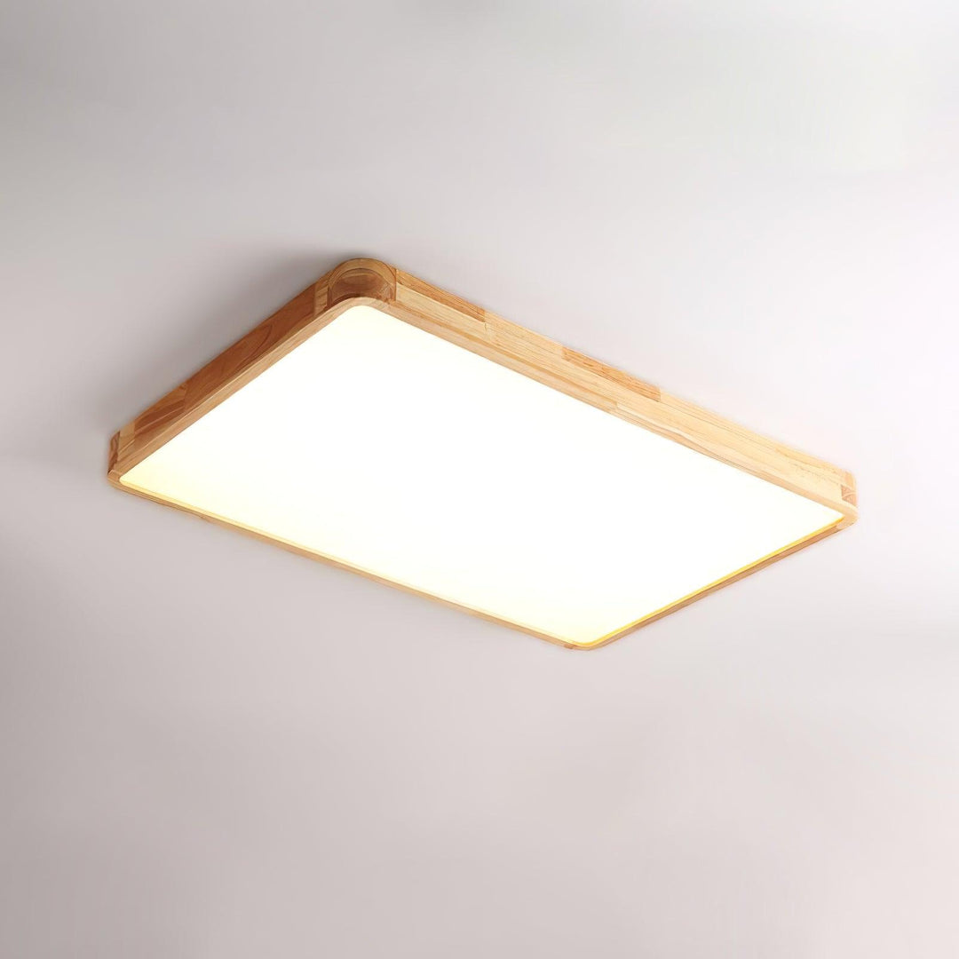 Trä Geometrisk Taklampa