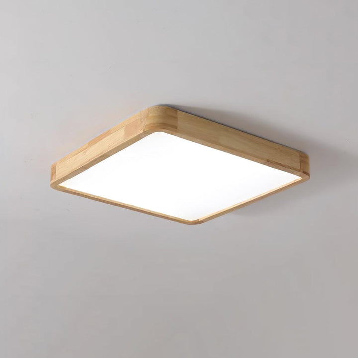 Trä Geometrisk Taklampa