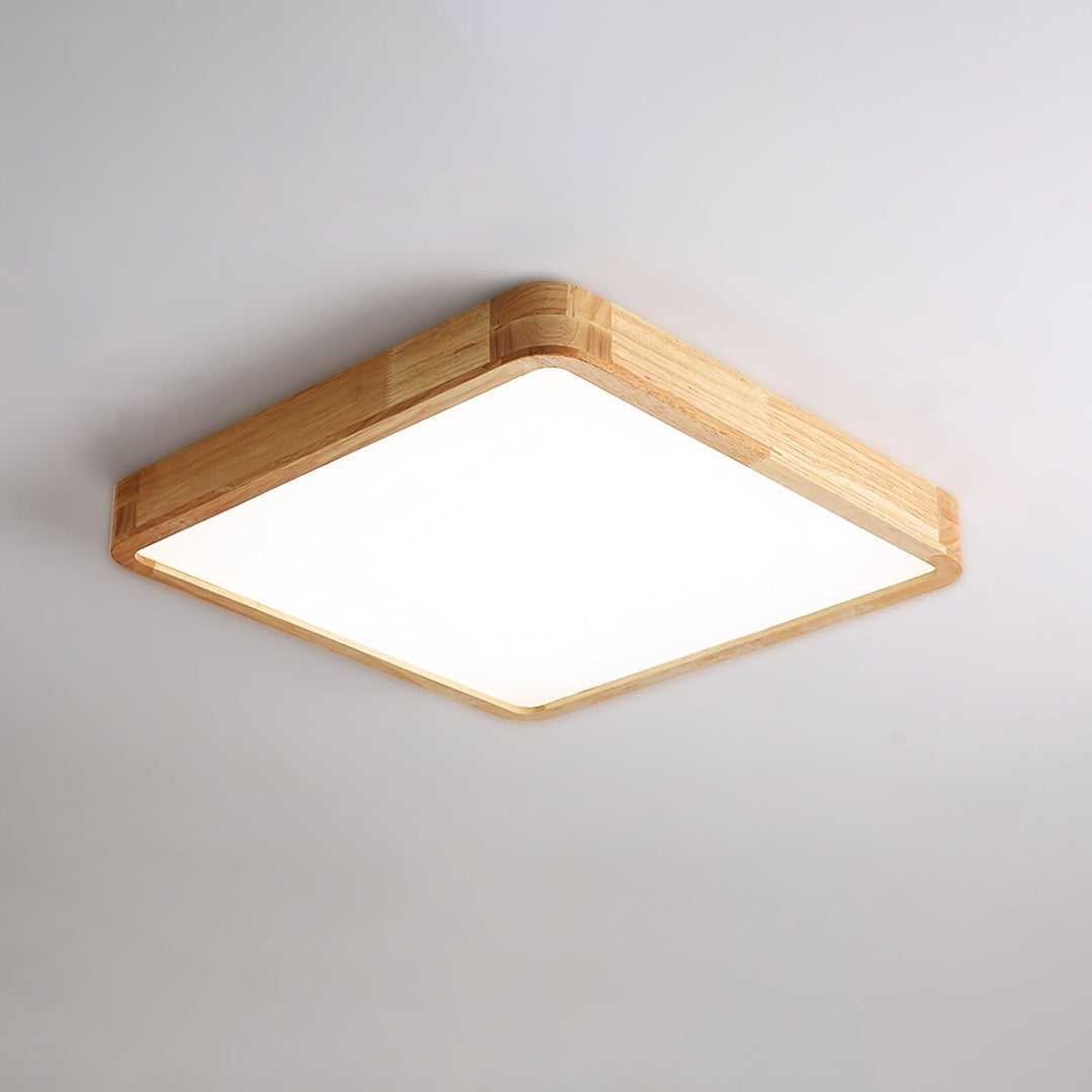 Trä Geometrisk Taklampa