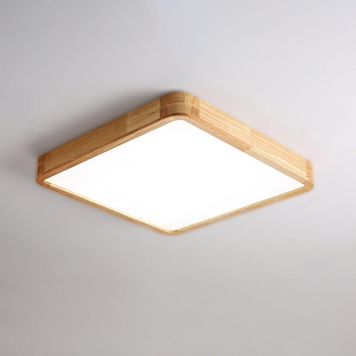 Trä Geometrisk Taklampa