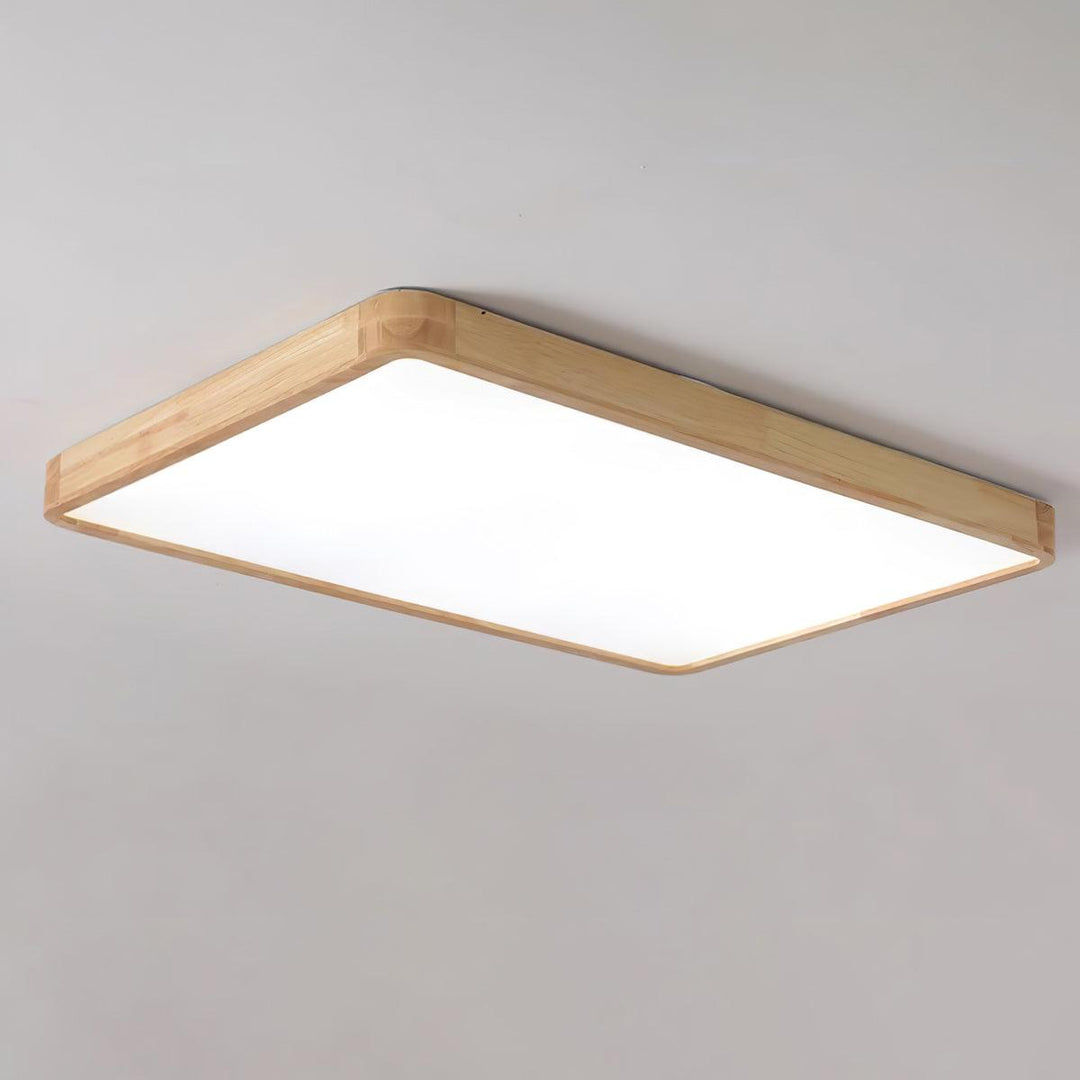 Trä Geometrisk Taklampa