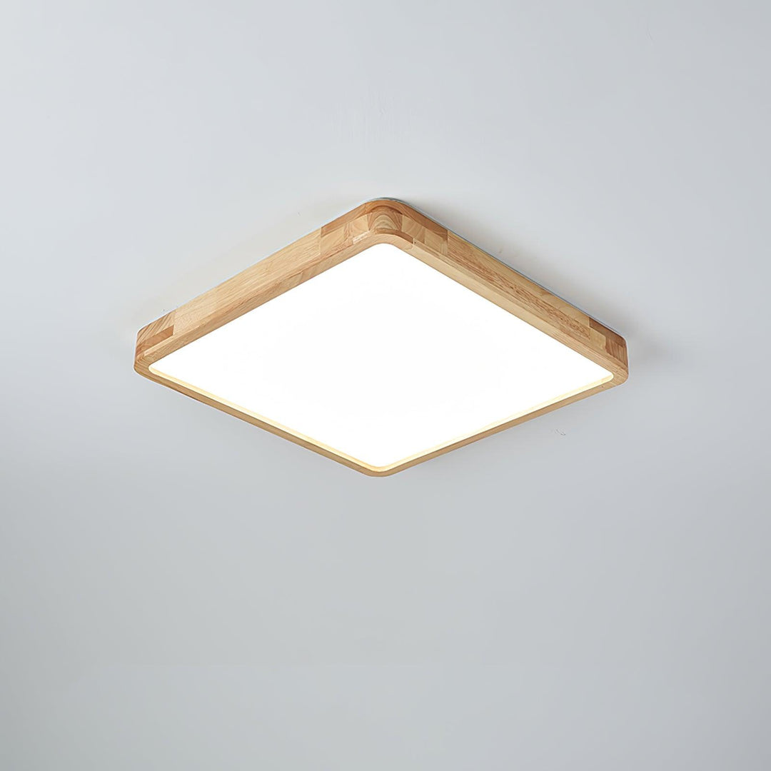 Trä Geometrisk Taklampa