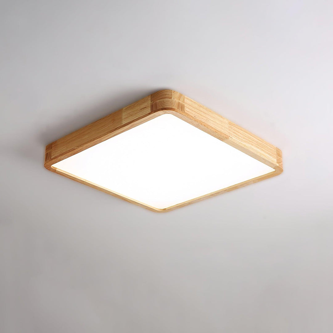 Trä Geometrisk Taklampa