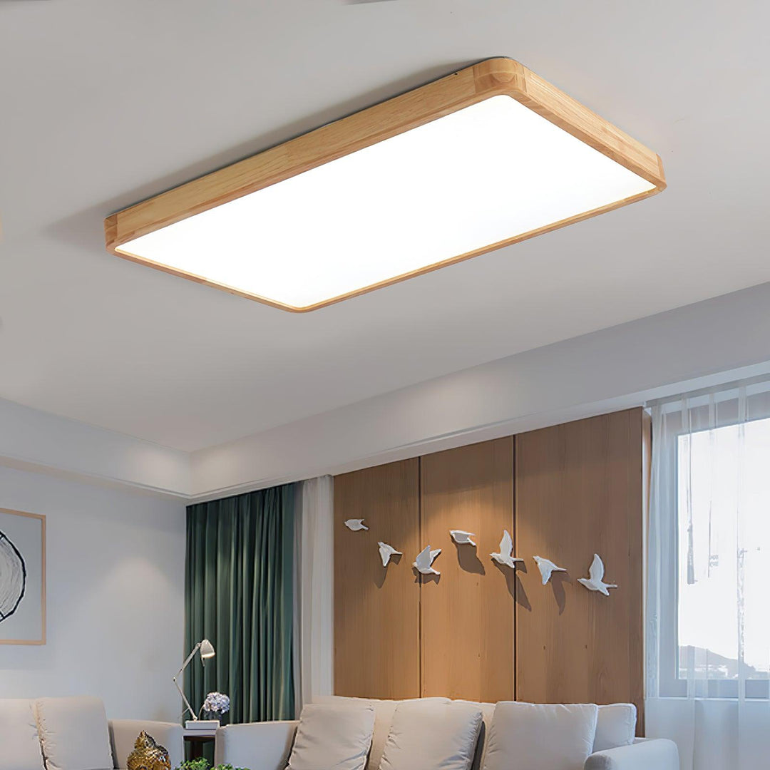 Trä Geometrisk Taklampa