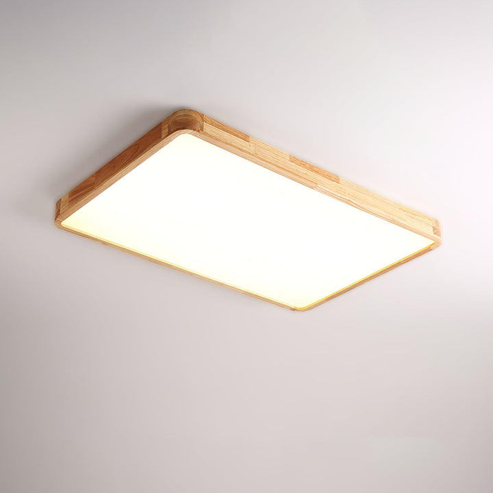 Trä Geometrisk Taklampa