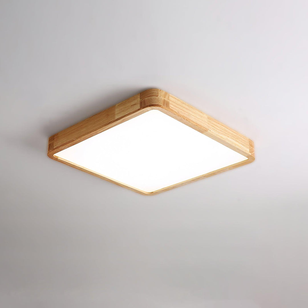 Trä Geometrisk Taklampa