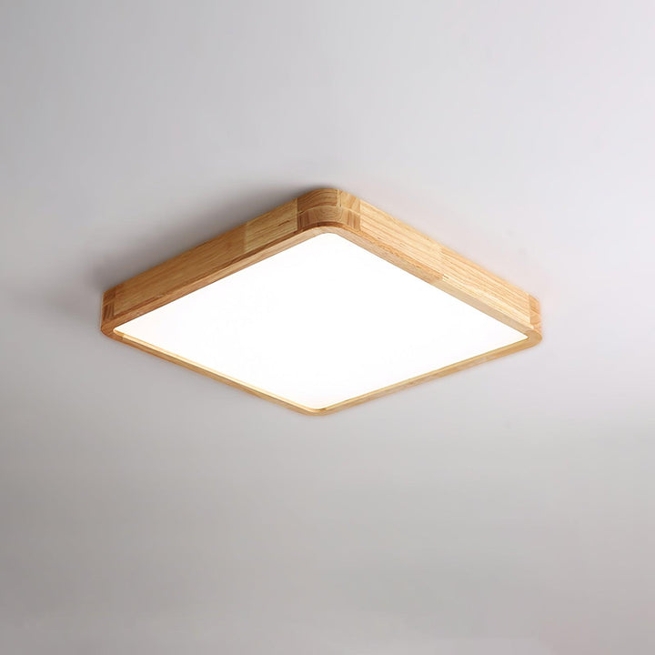Trä Geometrisk Taklampa