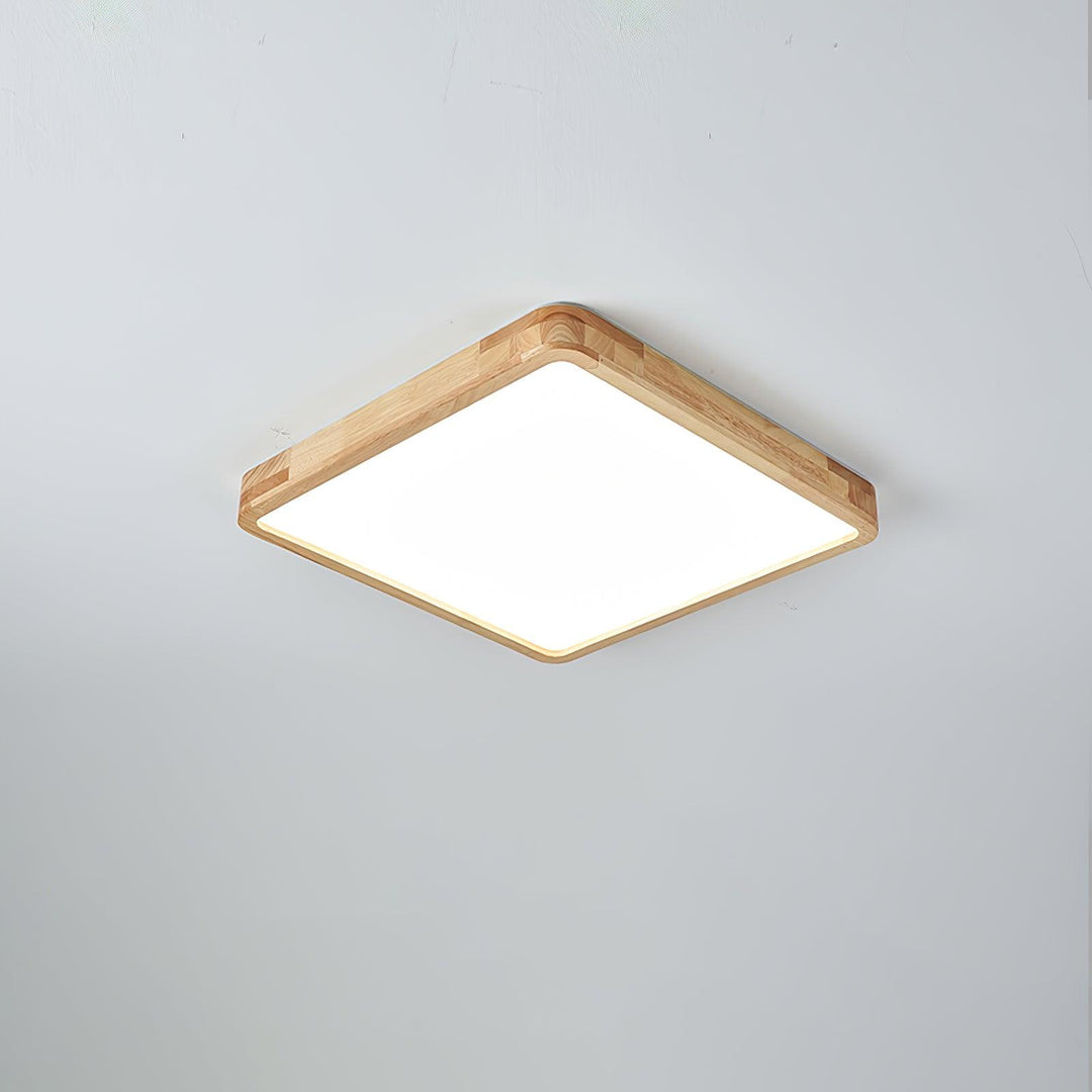 Trä Geometrisk Taklampa