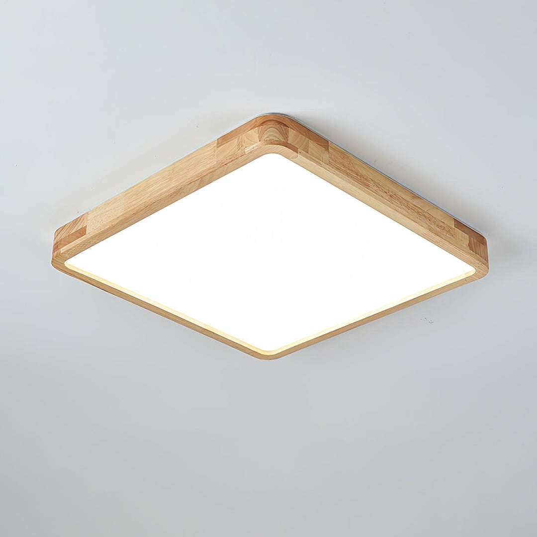 Trä Geometrisk Taklampa