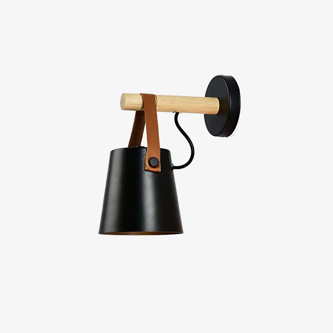 Träkonisk Vägglampa