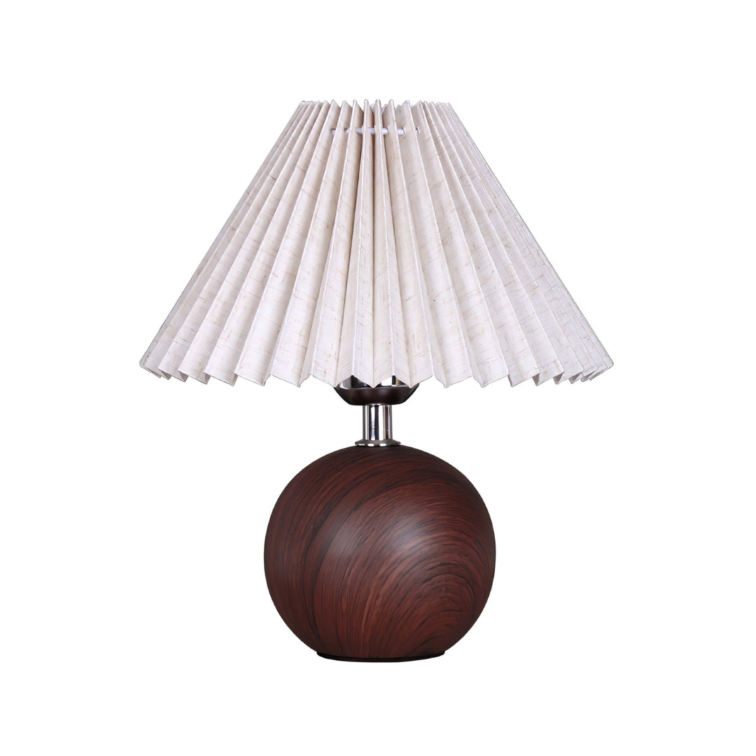 Träplisserad Bordslampa