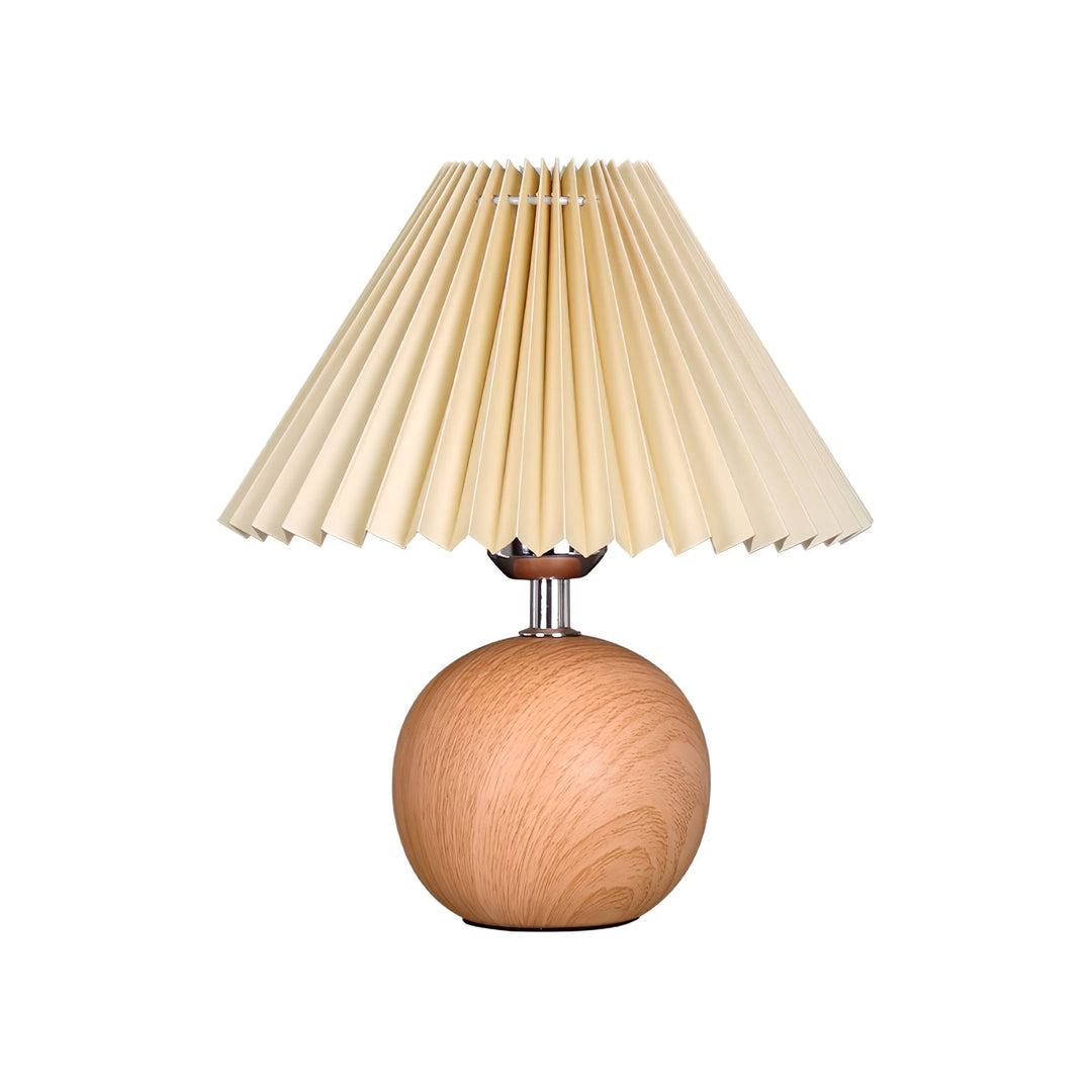 Träplisserad Bordslampa
