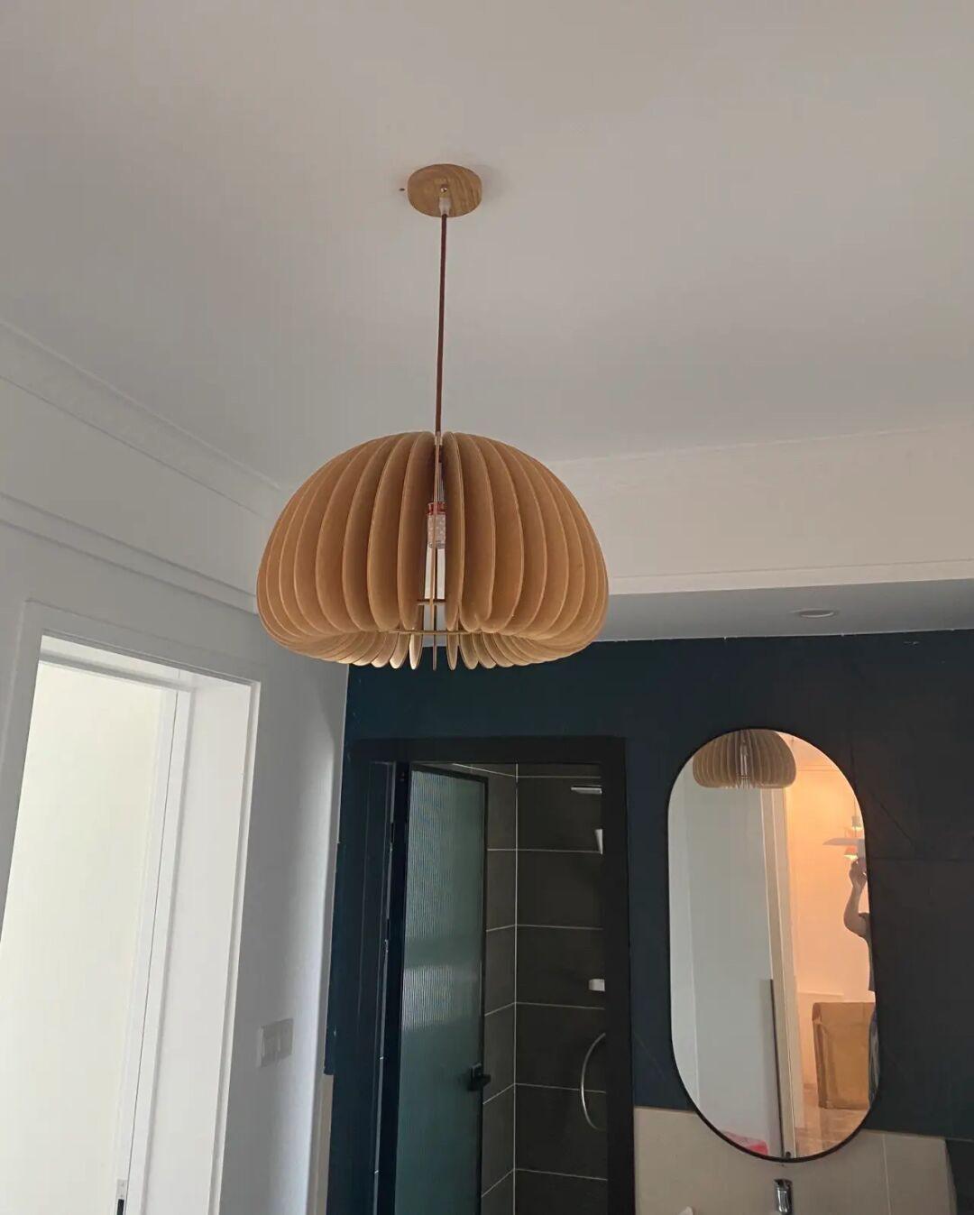 Träpumpa Hängande Lampa