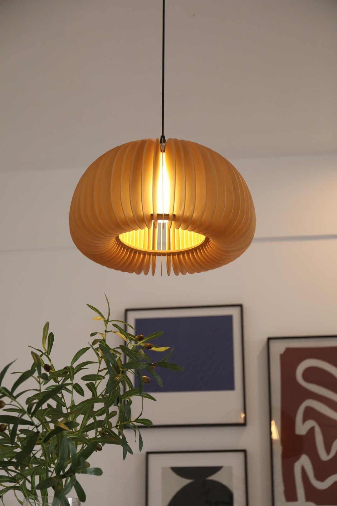 Träpumpa Hängande Lampa