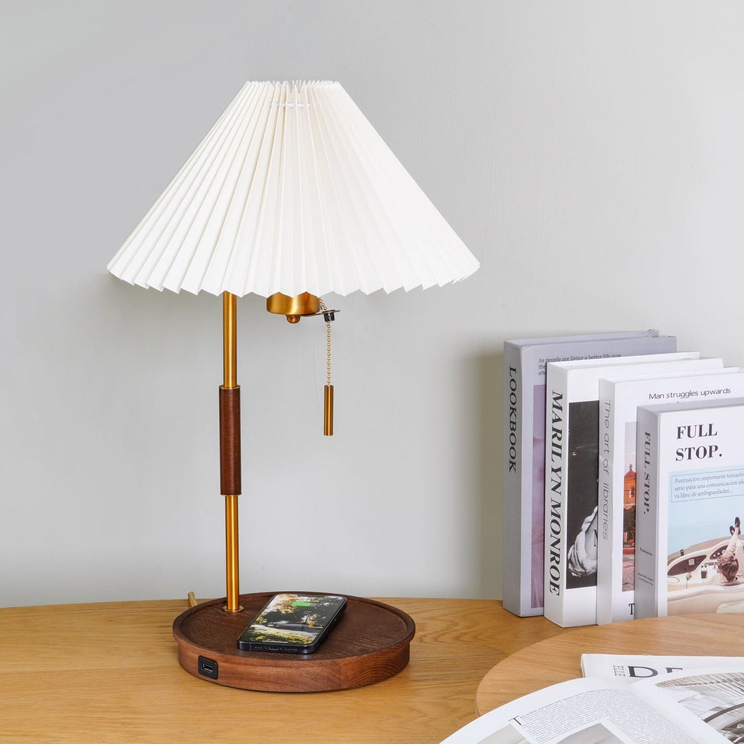 Trä Retro Bordslampa