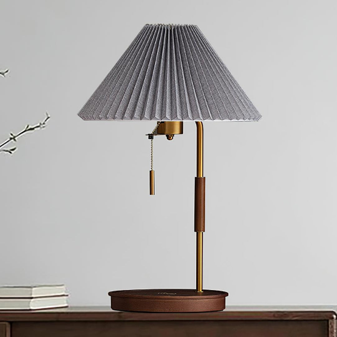 Trä Retro Bordslampa