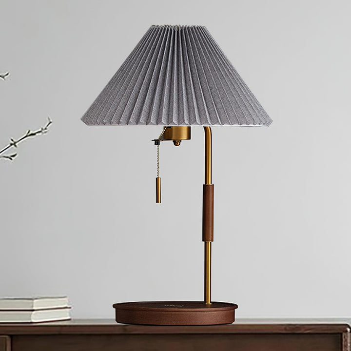 Trä Retro Bordslampa
