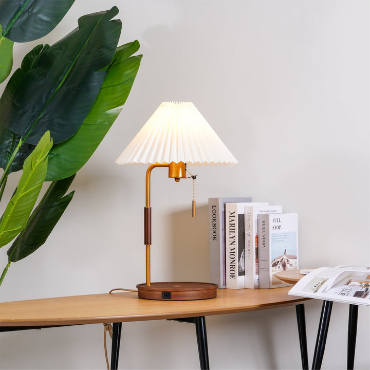 Trä Retro Bordslampa