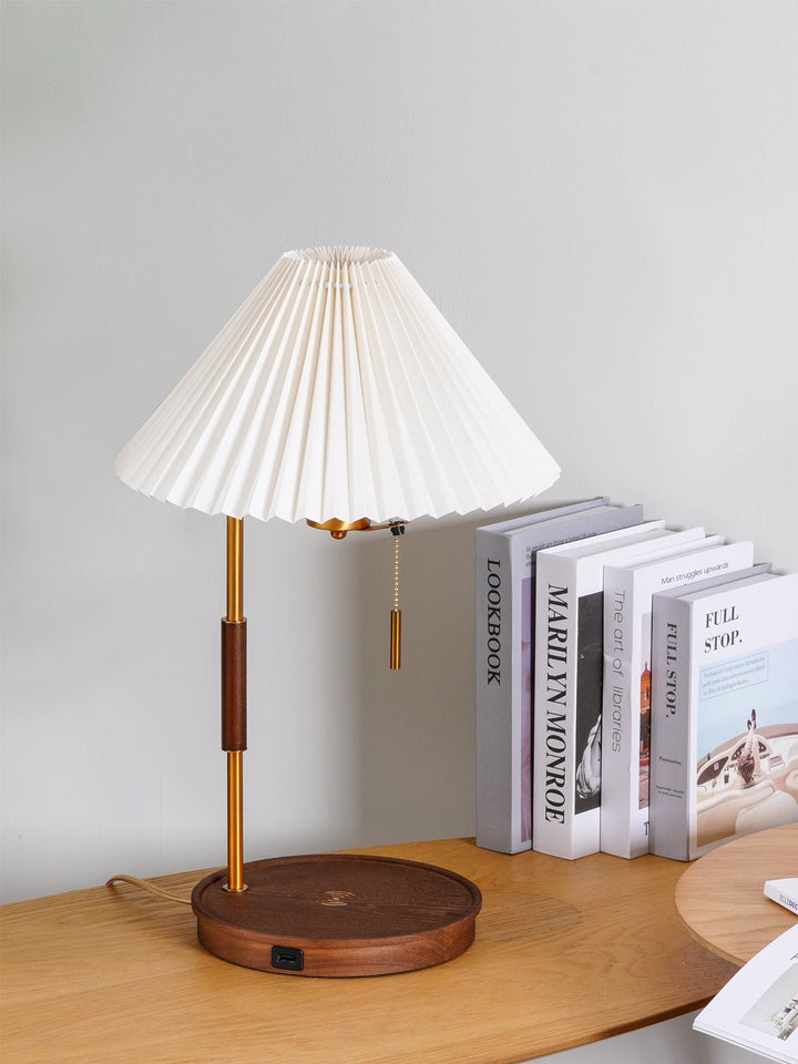 Trä Retro Bordslampa