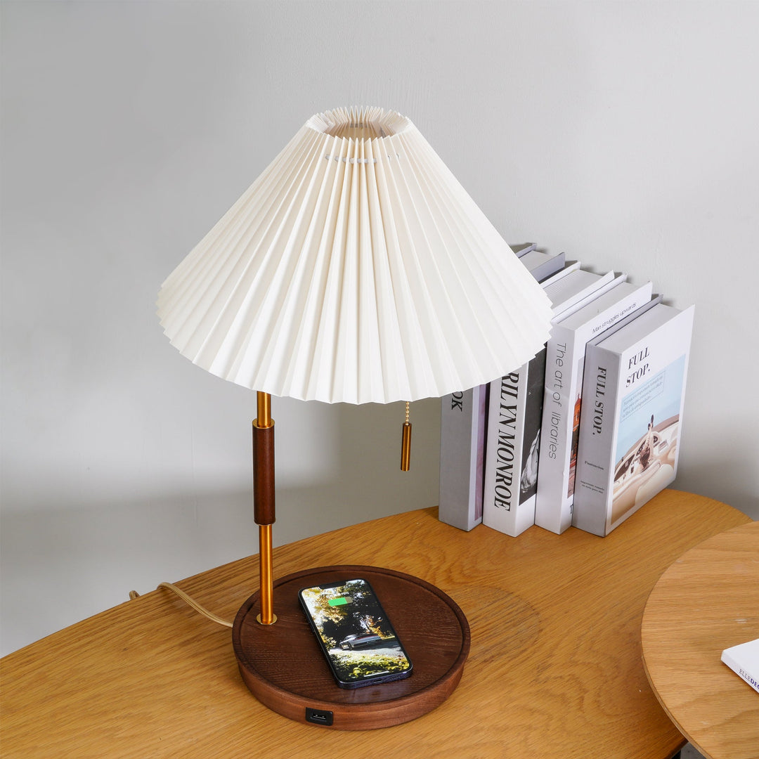 Trä Retro Bordslampa