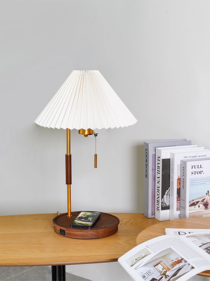 Trä Retro Bordslampa