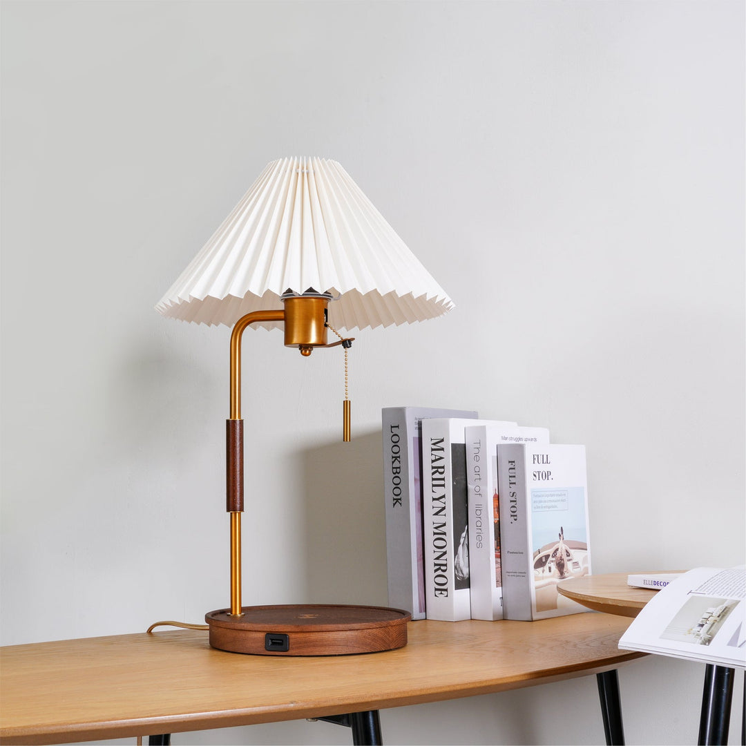 Trä Retro Bordslampa