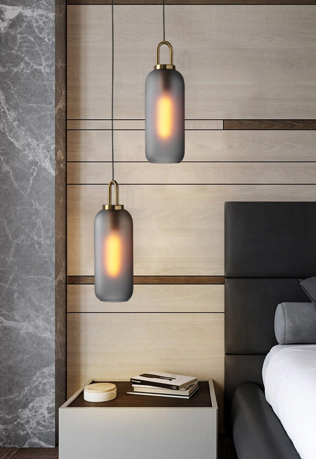 Glaspendel Swag-lampa