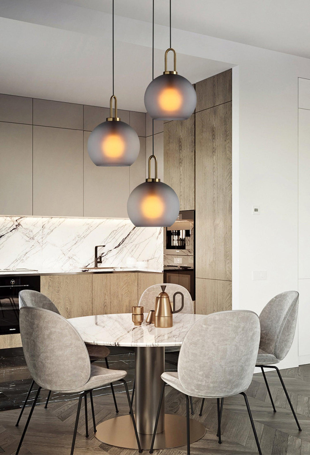 Glaspendel Swag-lampa