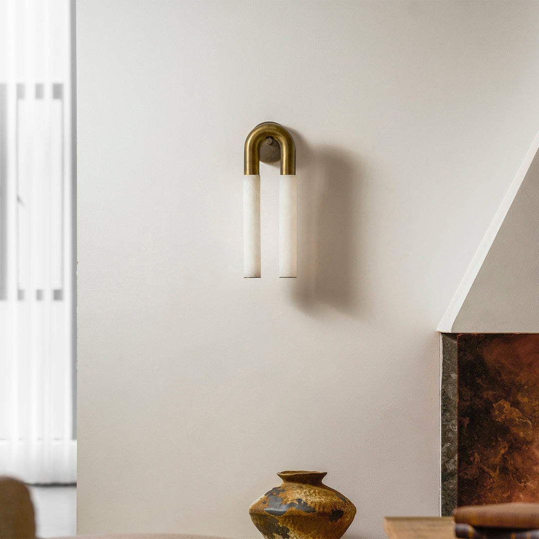 Ark Alabaster Vägglampa