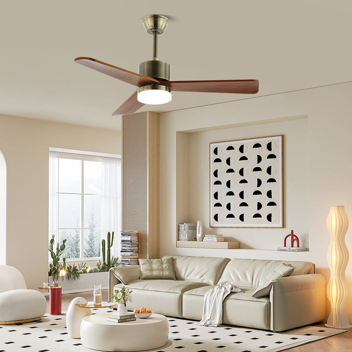 Zephyr Trä 42"/52" Takfläkt Lampa