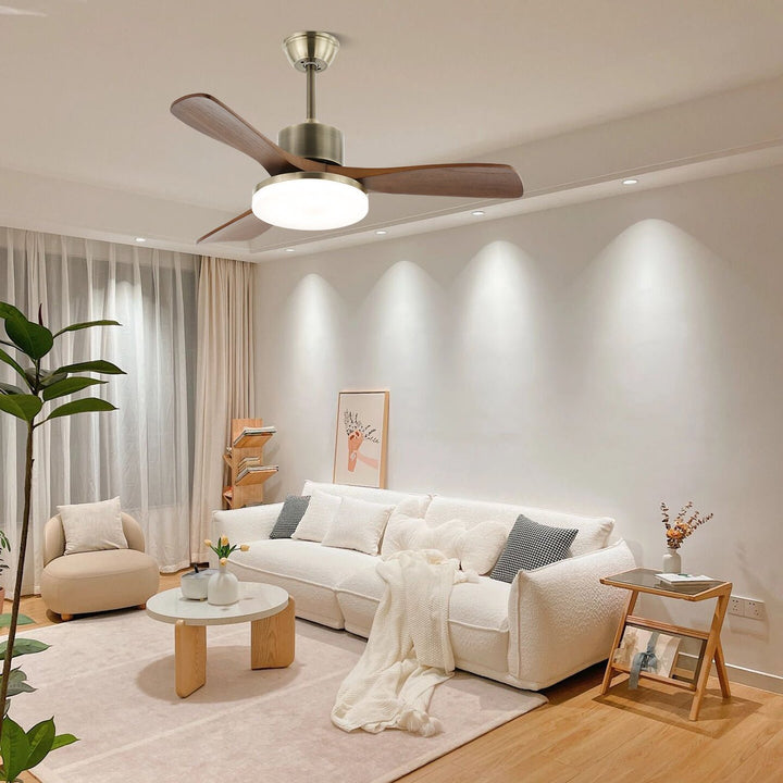 Zephyr Trä 42"/52" Takfläkt Lampa