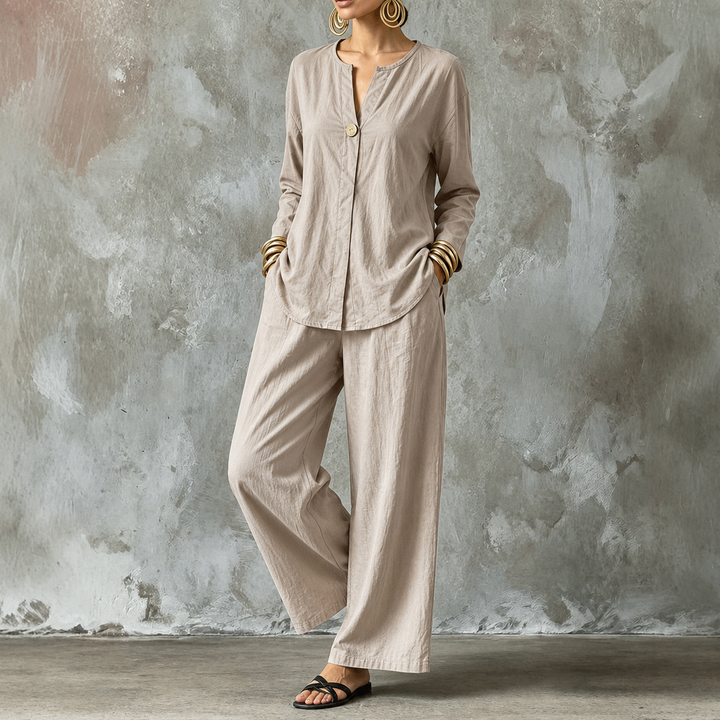 Wearbella – Set z breda spodniami i koszulą