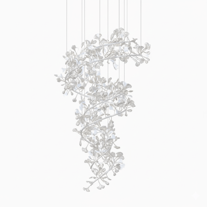 Gingko Spiral Leaf Chandelier