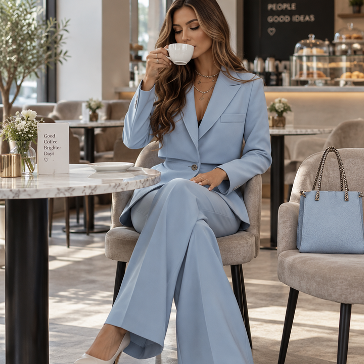Wearbella – Żakiet z klapami i set byxor w warstwowym utseende