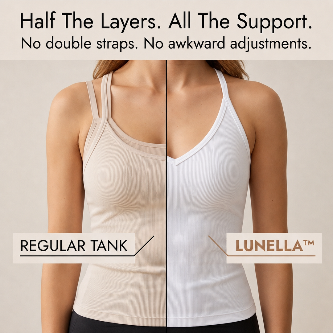 Lunella – Dam tank top z urringning w v-ringning