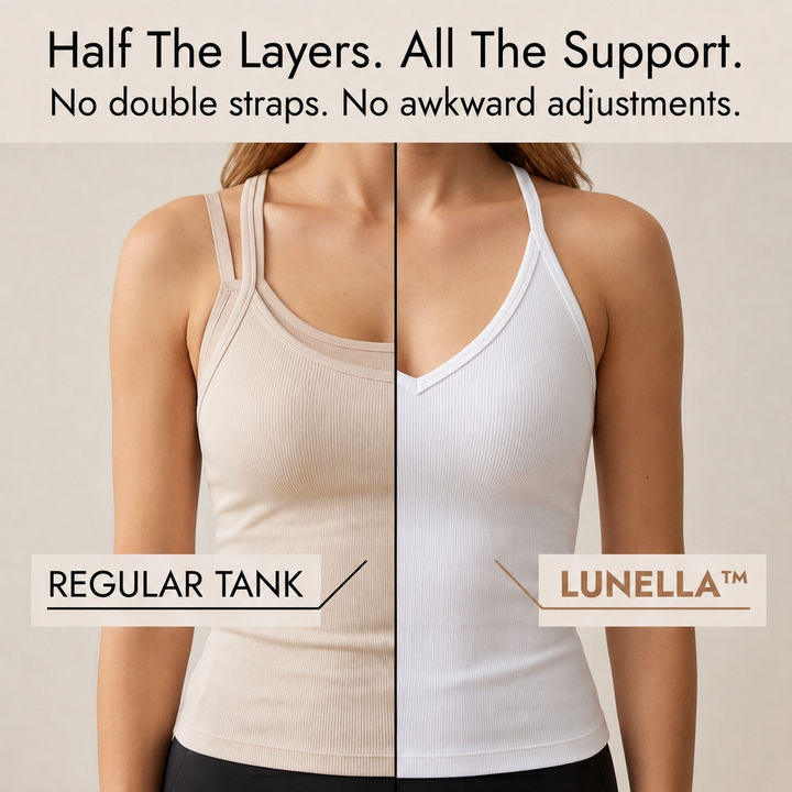 Lunella – Dam tank top z urringning w v-ringning