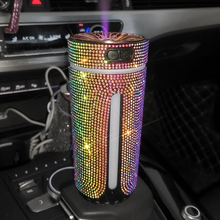 Vackerljus Glittrig doftspridare för bilen med färgljus