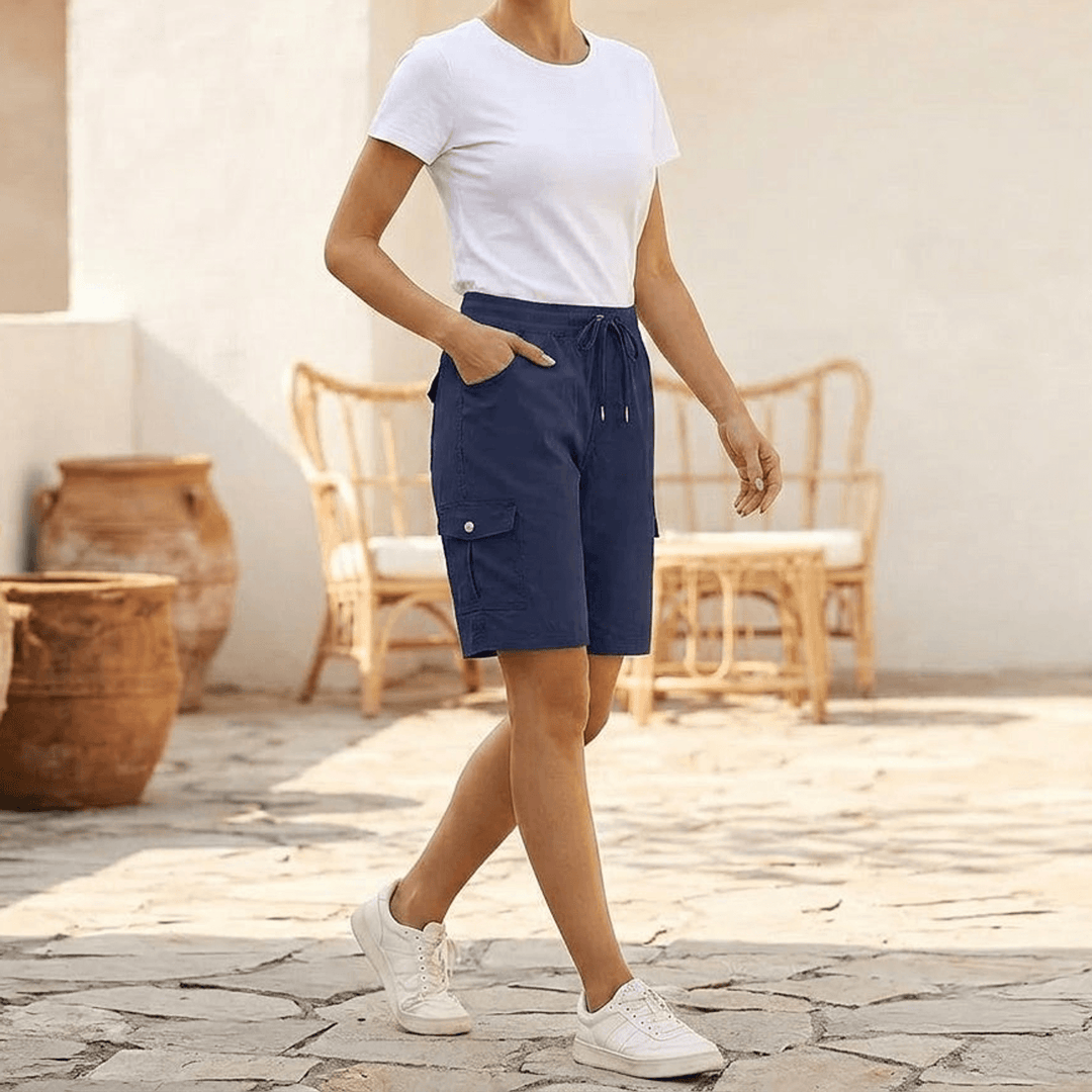 Bermuella – Dam shorts cargo szybkoschnące z 6 kieszeniami