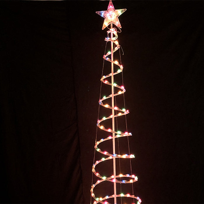 Vackerljus LED-spiralgran 180 cm med stjärna i toppen